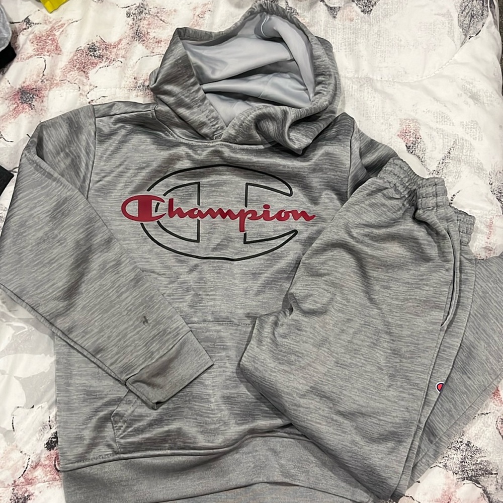 Champion Matching Grey Sweatsuit and Sweat pants Set